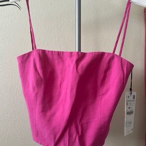 NWT Hot Pink Zara Top